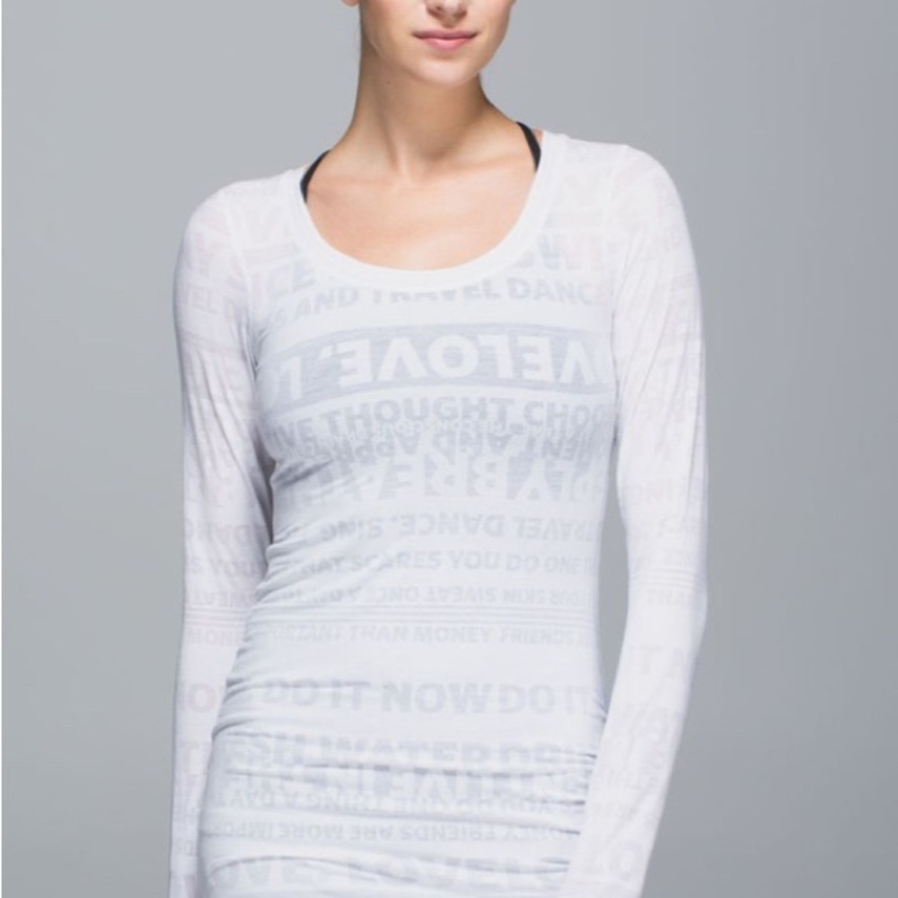 Lululemon Daily Practice Long Sleeve
Discover Manifesto Burnout White